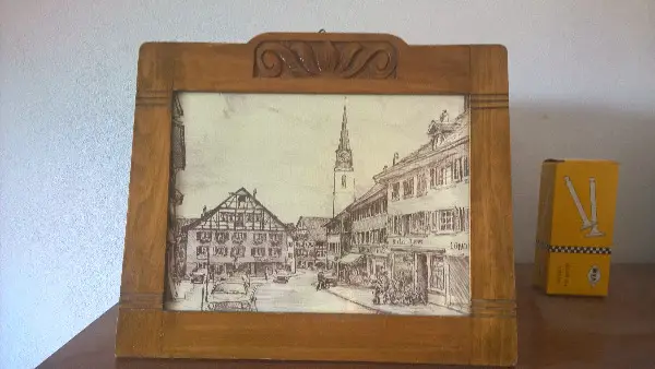 Altes Bild Zeichnung Altstadt