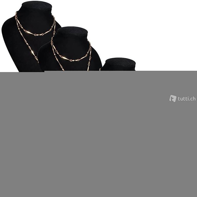  Schmuckbüste Flanell Schwarz 9x8,5x15 cm 4 Stk.