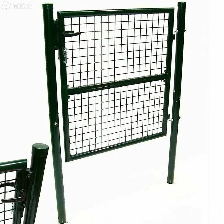  Rundrohr Gartentor Inkl. Schloss 100x120cm / Ø 60mm