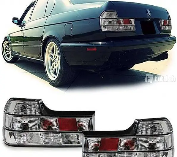  7er BMW E32 87-94 KLARGLAS RÜCKLEUCHTEN KRISTALL CHROM