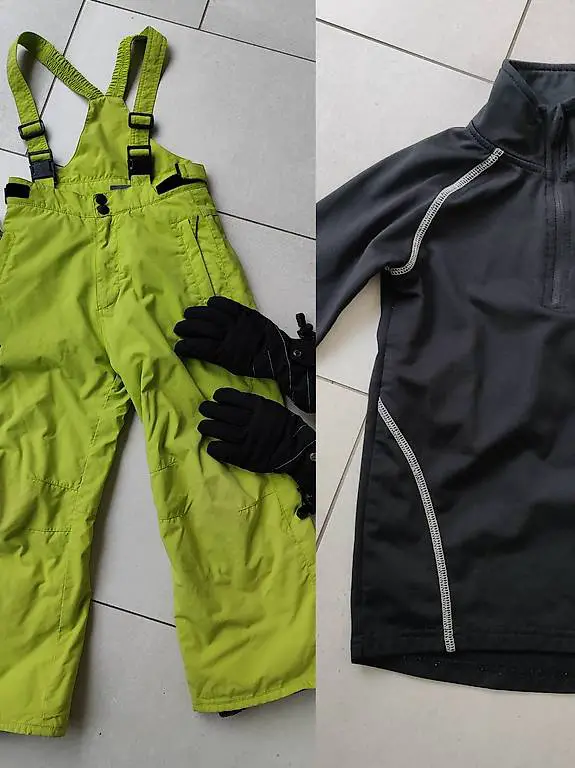 Handschuhe Spyder, Skihose Gr. 116 & Skipullover Gr. 116/122