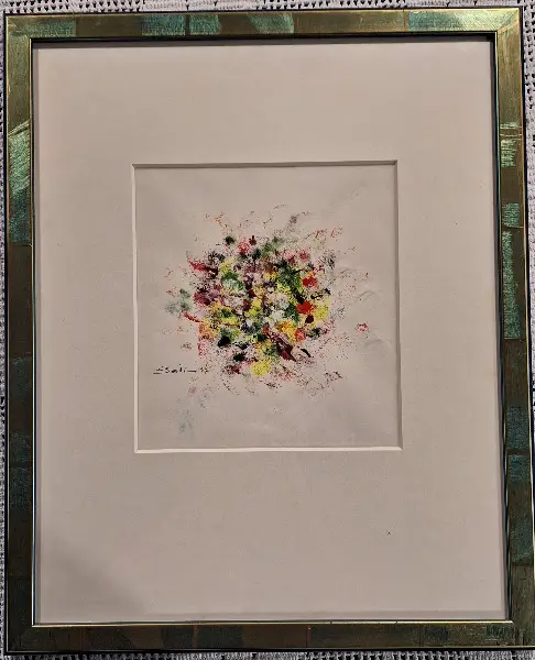 4 Bilder - Battini 1997 - gerahmt - echt