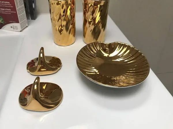 Badset vergoldet 6 teilig