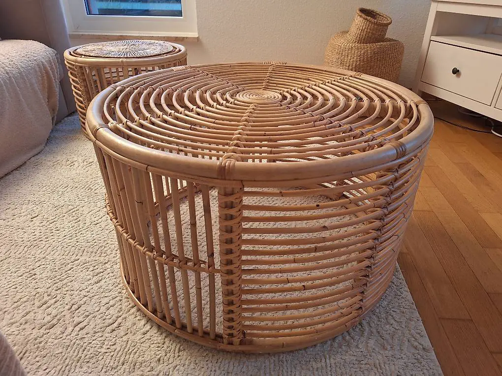 Rattan Couchtisch