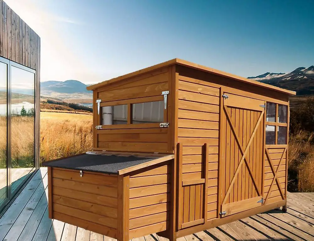 ISOLIERTER Hühnerstall Entenstall Wachteln Hasenstall 1.85 m