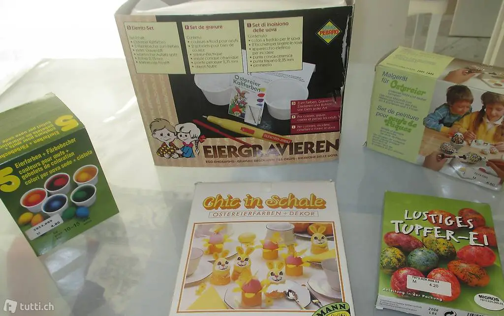 ostern- bastel 5er-set- eiergravieren u. bemalen