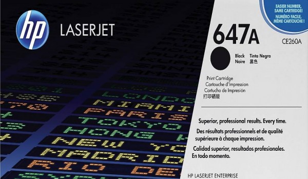  HP Color LaserJet CP4025/CP4525/CM4540MFP Toner, 647A,CE260A