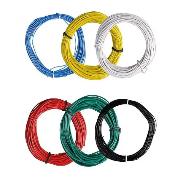  Kabel Litze Kupferlitze isoliert 1 x 0.14 mm2 10m