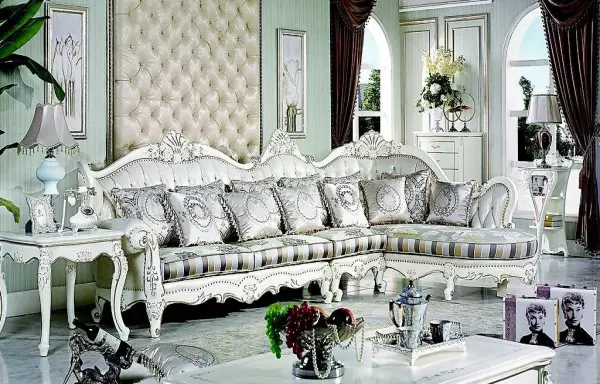  KLASSISCHE DESIGNER MÖBEL ITALIENISCHE ECKSOFA COUCH POLSTER