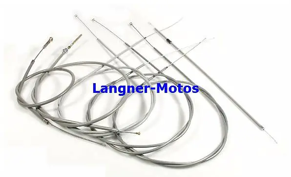 Seilzugkit 7-teilig Vespa PX80-200 mit Hülle grau Stahl