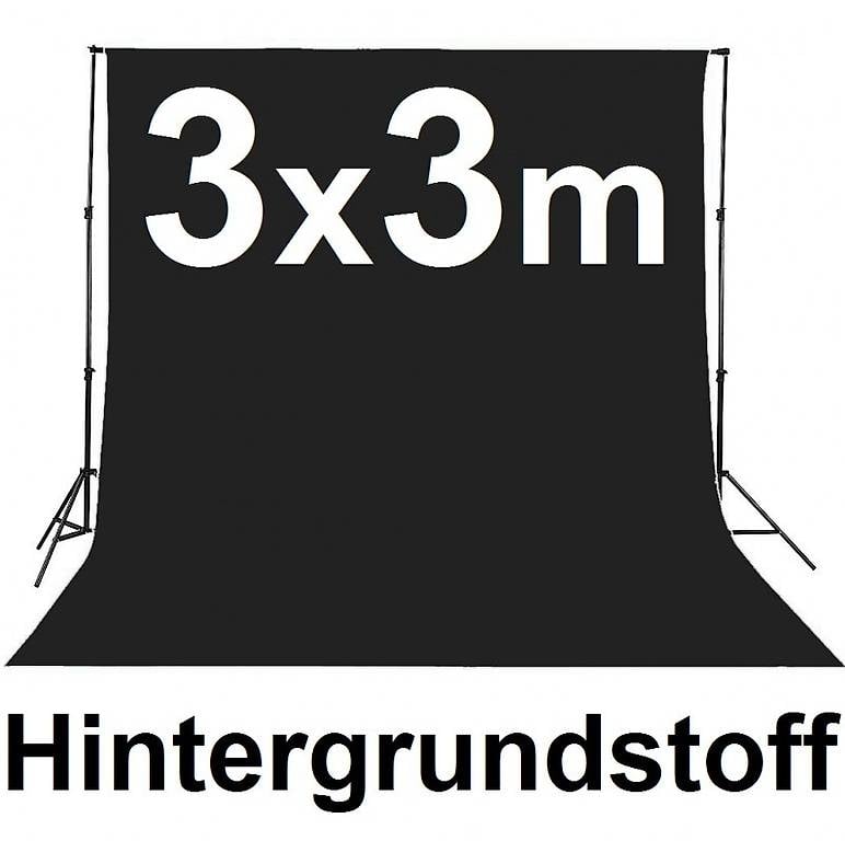  Hintergrundstoff 3x3m schwarz