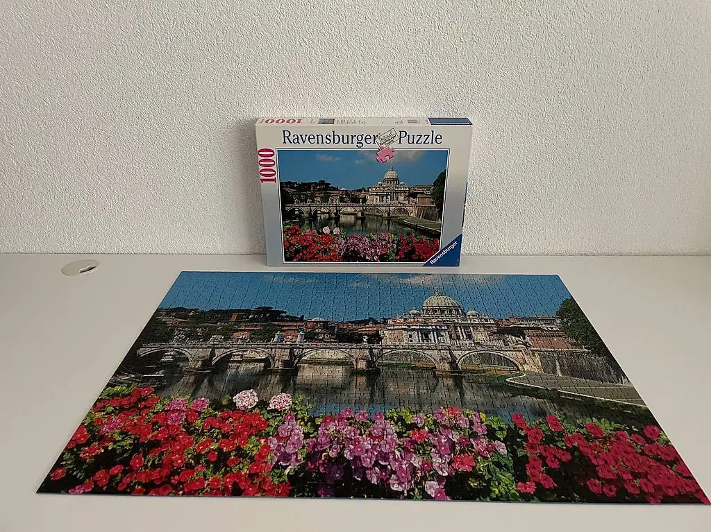 Puzzle mit 1000 Teilen Rom Engelsbrücke mit Peterskirche