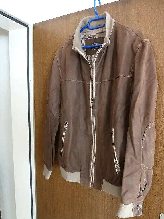 Herrenjacke, Lederjacke, braun