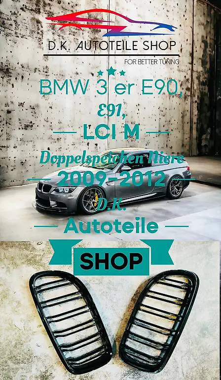 BMW Niere M Doppelspeichen Kühlergrill für 3 er E90 E91 LCI