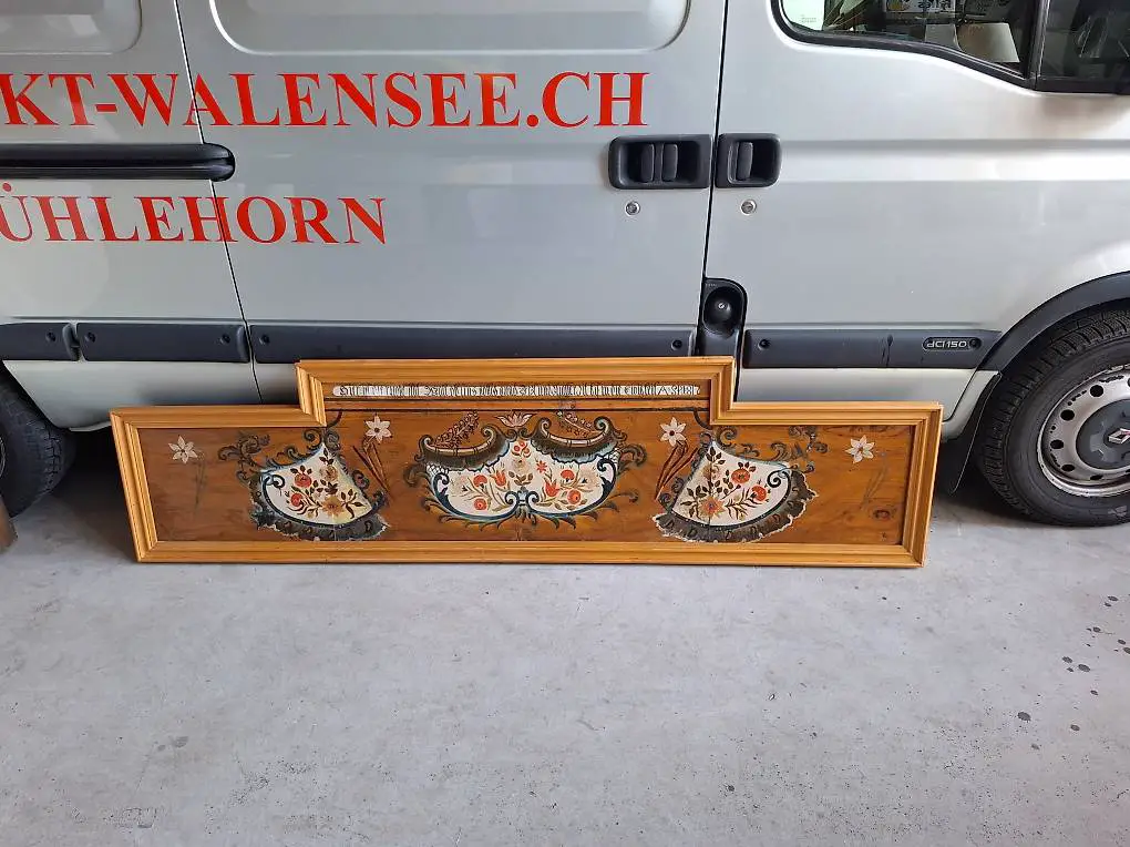 Grosses altes Bild mit Jahrzahl 1817 Ölbild auf Holz