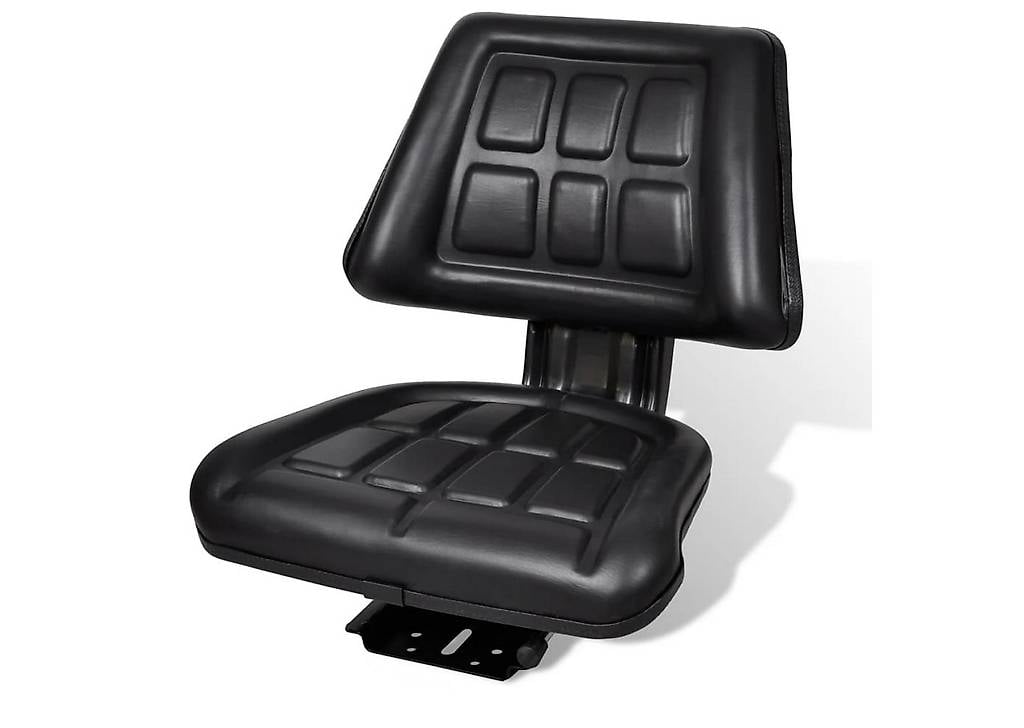 Traktorsitz mit Rückenlehne Schwarz