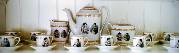 10 Teiliges Kaffee-Mokka Set von Napoleon und Josephine