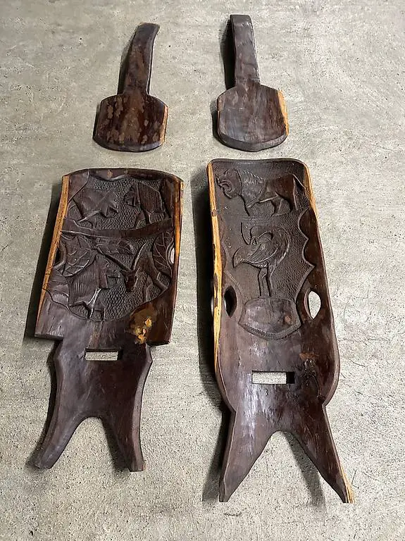 Makonde Palaver Stuhl aus Ebenholz, 1970er