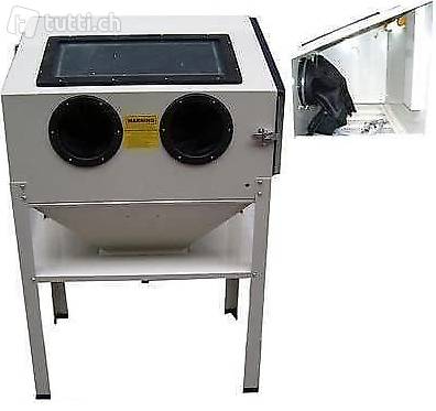  NEU Sandstrahlkabine SBC 220 mit Pistole Sandstrahlgerät