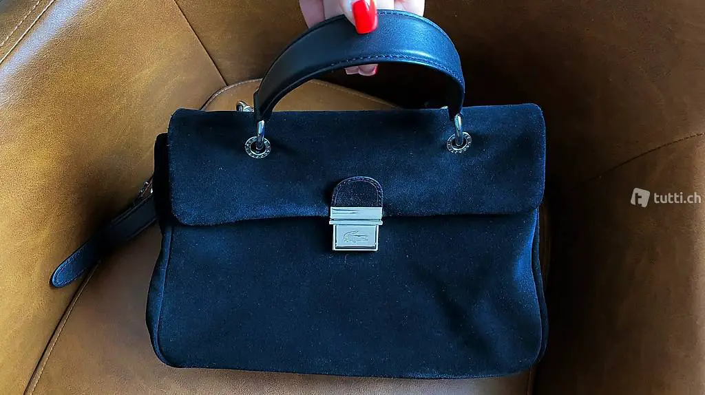 Lacoste Damentaschen Leder, Schwarz, Neuwert 30x20x10cm