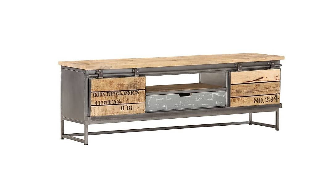 TV-Schrank 120 x 30 x 40 cm Massivholz Mango