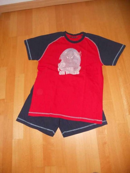 Neuw. Spider-Man 3 Sommer Pyjama - rot/marine - Gr.164