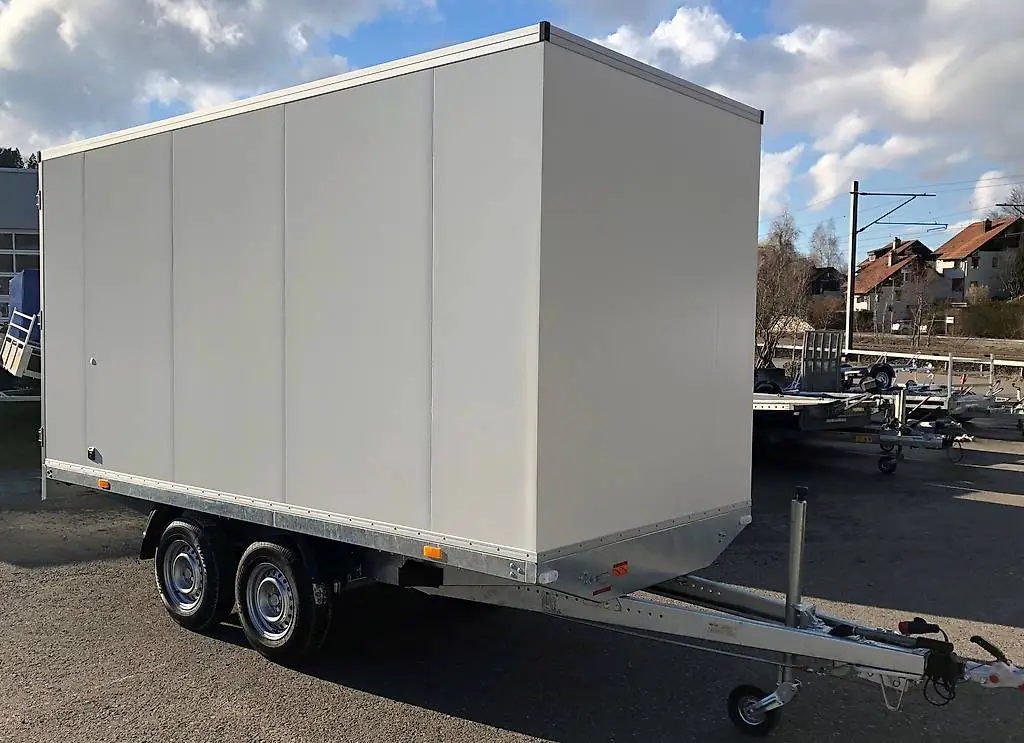 Transportanhänger Vezeko Kofferanhänger 4m Hochlader Trailer