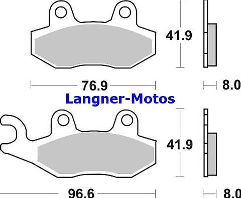 Bremsbelag SBS 197 CT Carbon Tech KYMCO S People 250 `06-`08