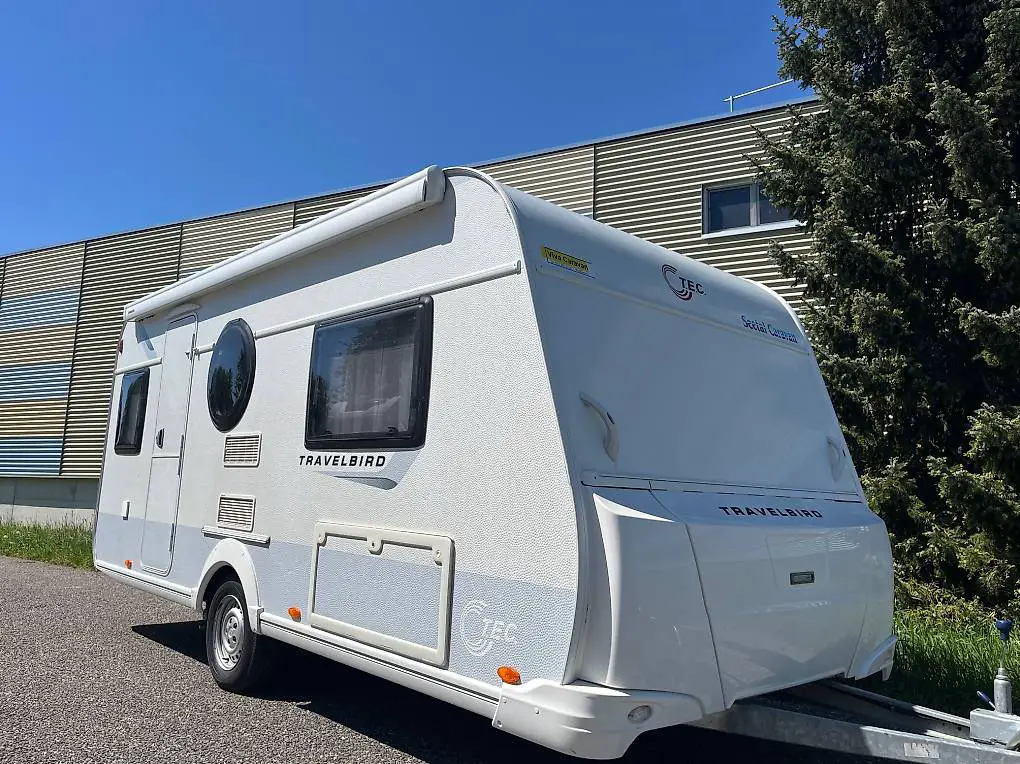 Wohnwagen TEC Travelbird 450 Klima - Einzelbett - Markise-