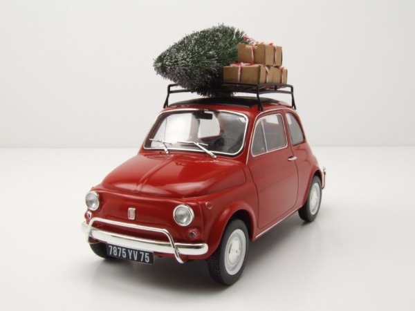 NEU: Fiat 500 L "Christmas Edition" 1968 rot / Faltdach schwarz