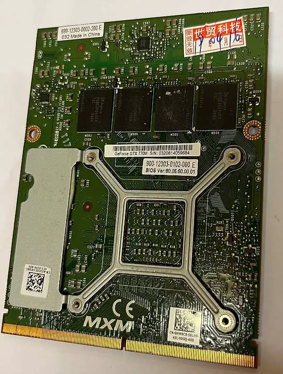 nvidia geforce gtx 770m 3gb ddr5 mxm