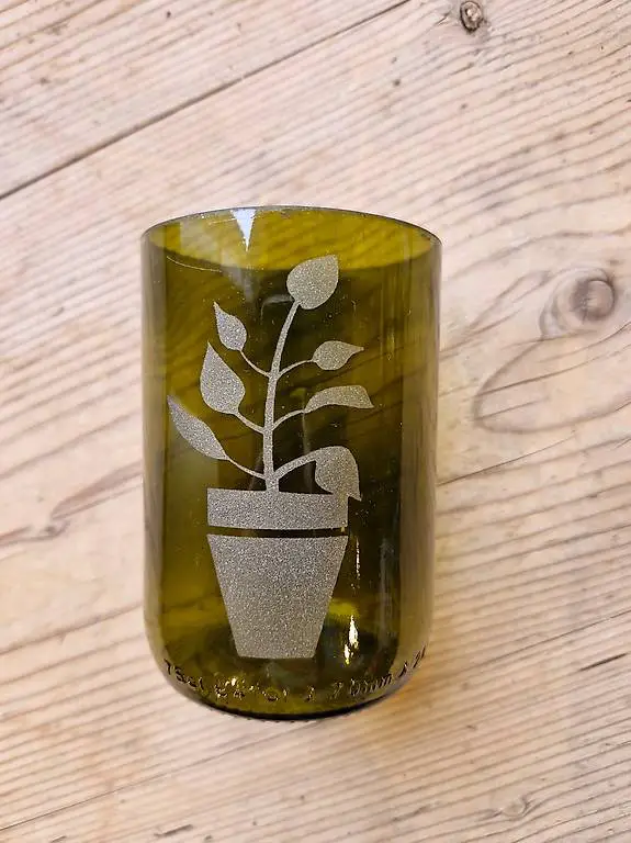 Vase Teelicht grün Deko Topfpflanze