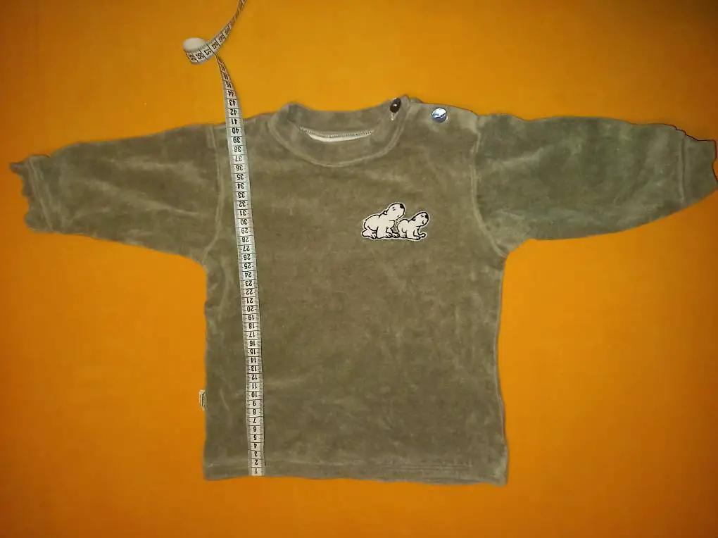 Winter Schlafpullover 100% Biobaumwolle Frottee Gr. 86/92