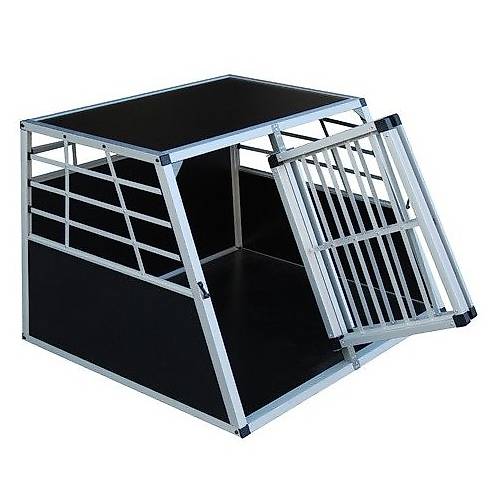 Alu Hundebox Doppelbox gross