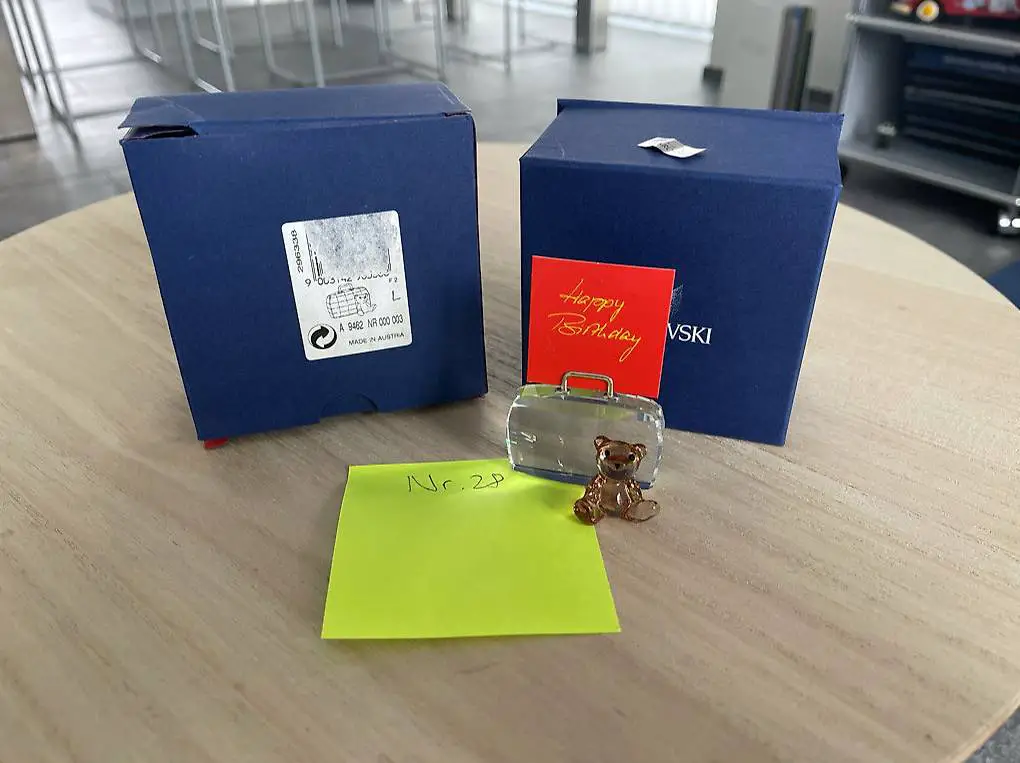 Swarovski Kartenhalter mit Bär sehr selten und schön 2003