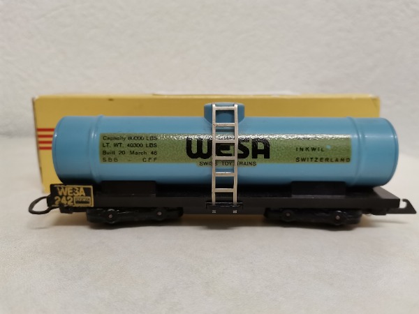 WESA Zisternenwagen WESA hellblau, mit Schachtel