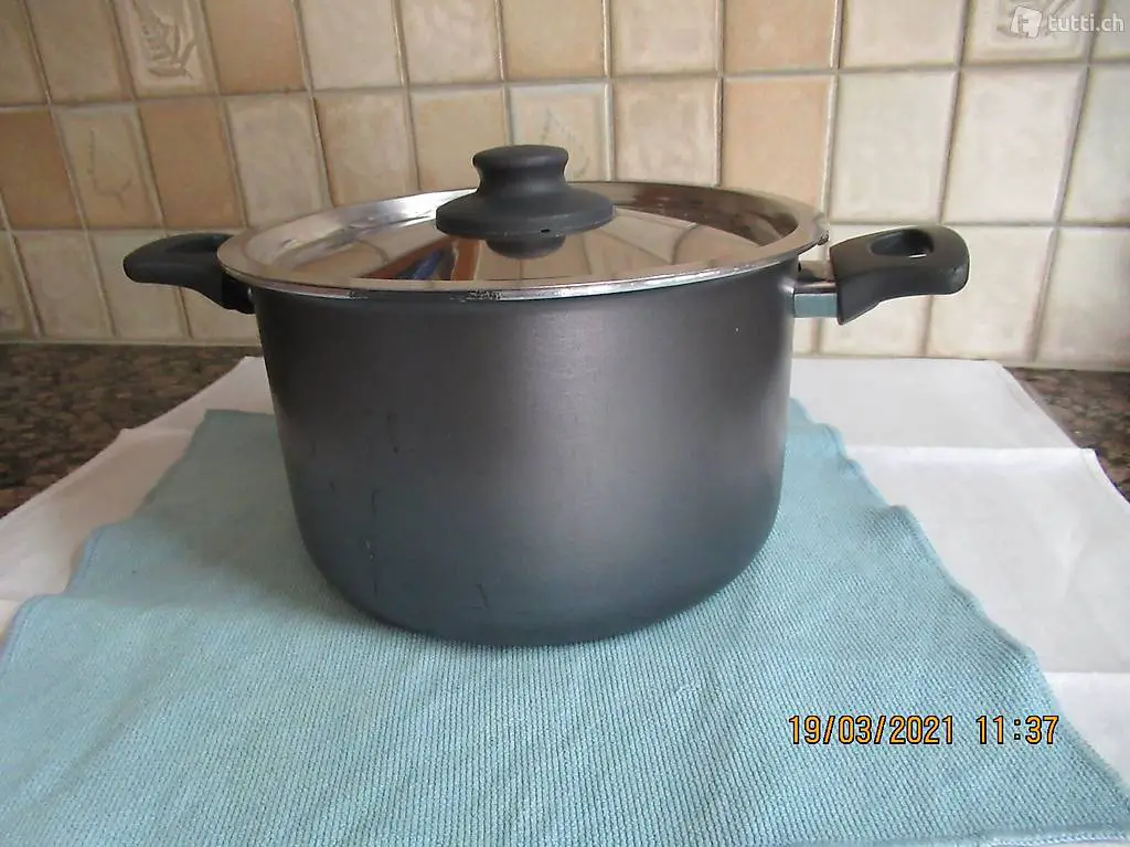 Pfanne, Kasserolle, Kochtopf, PASTAPFANNE mit DECKEL