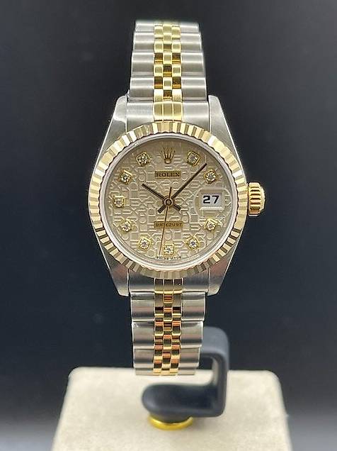 Rolex Datejust 26 Acc.Oro brillanti, Stahl und Gold diamant.