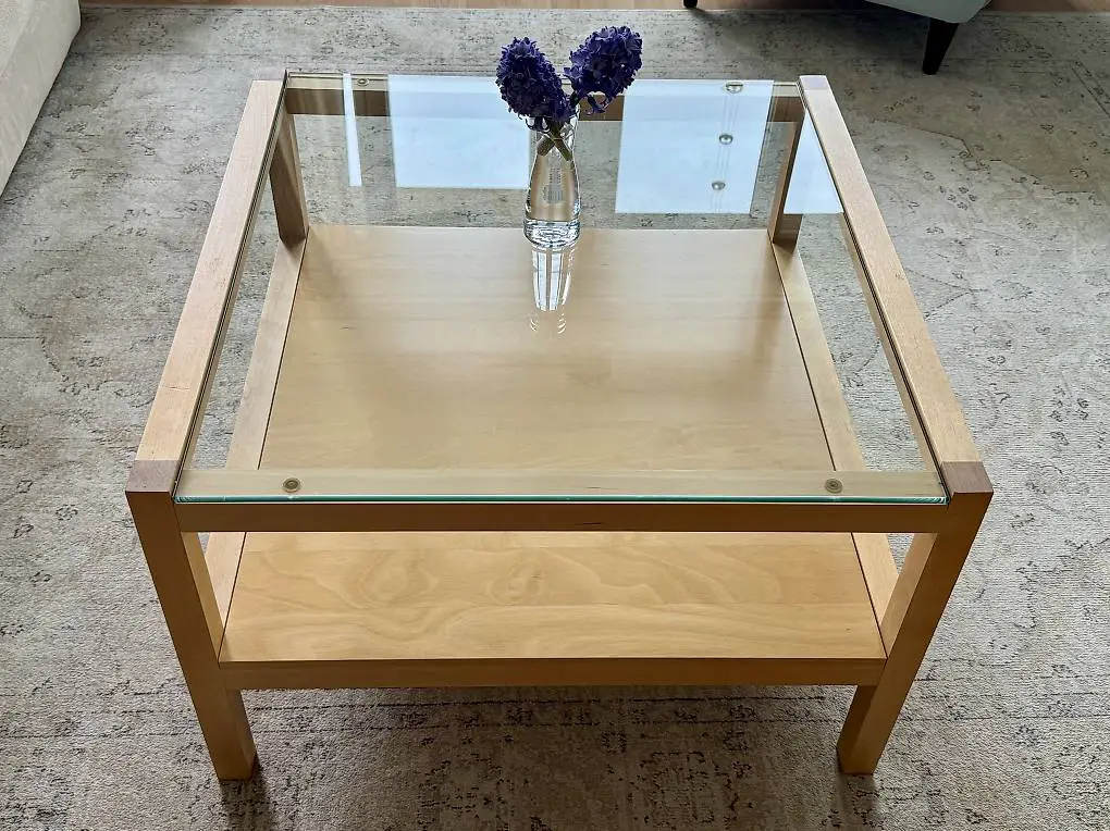 GRATIS Couchtisch Massivholz/Glas