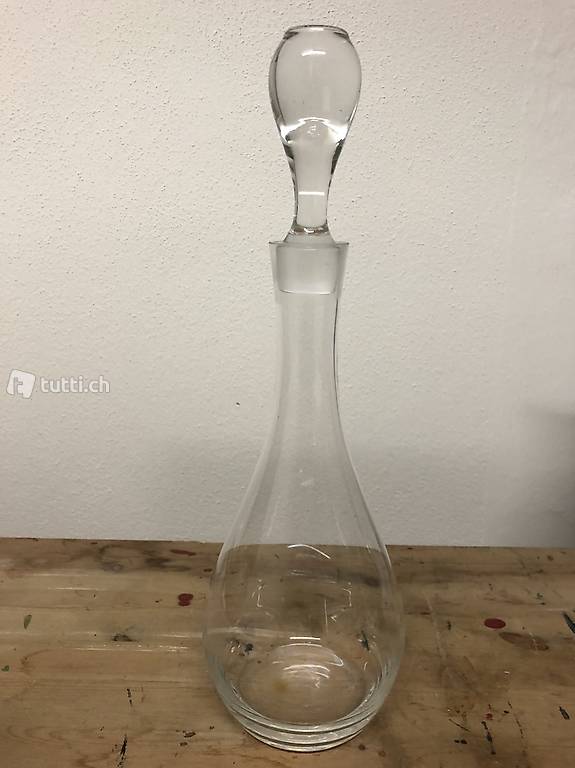 Karaffe Glas Wein Gross mit Stopfen