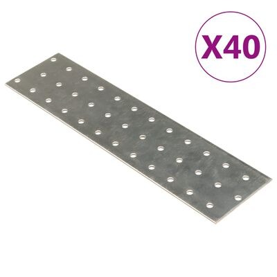  vidaXL Lochplatten 40 Stk. 2 mm 240x60 mm StahlSKU:155539