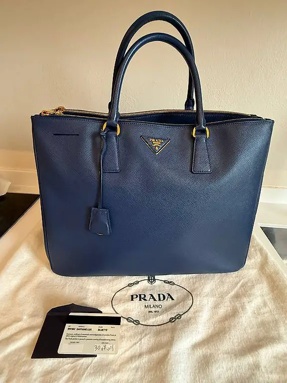 PRADA Galleria Bag in Saffiano Lux Leather? Bluette