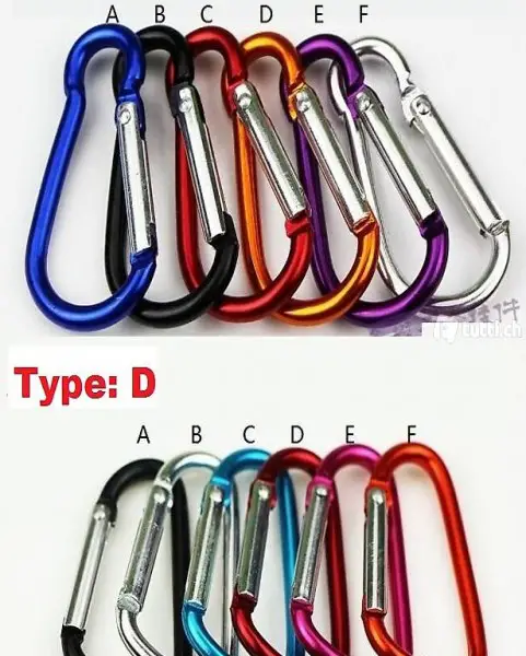  Karabinerhaken in 2 Muster erhältlich