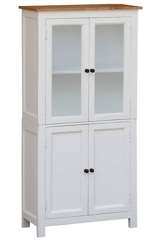 Schrank Vitrine Holz KATHRINE