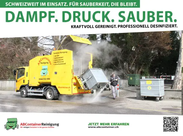 DAMPF. DRUCK. SAUBER. So sieht echte Containerreinigung aus.