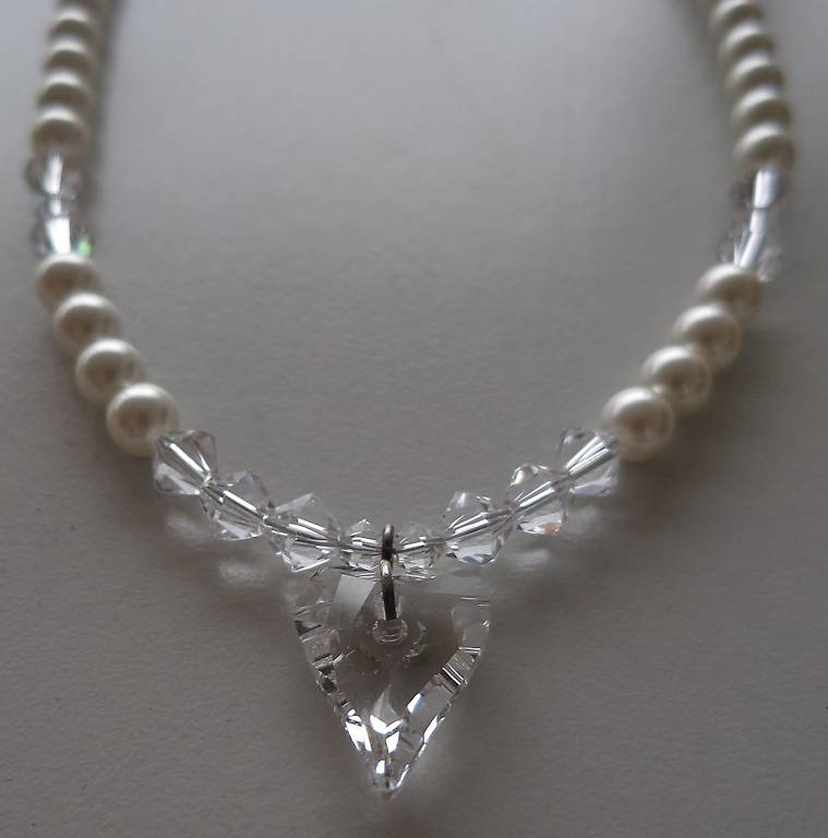 Perlenkette exklusive, Swarovski, Neu