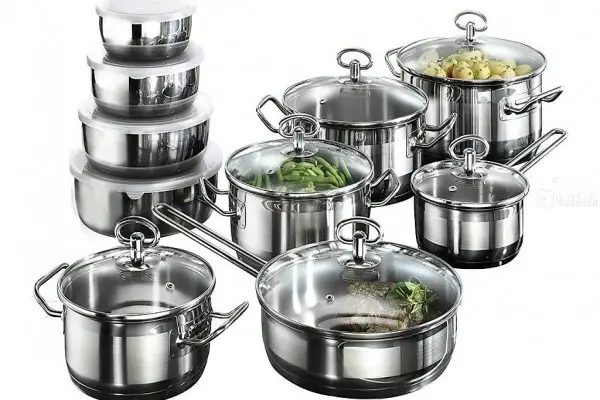  Topfset Jasmin Edelstahl, 20-teilig, inkl. Glasdeckel