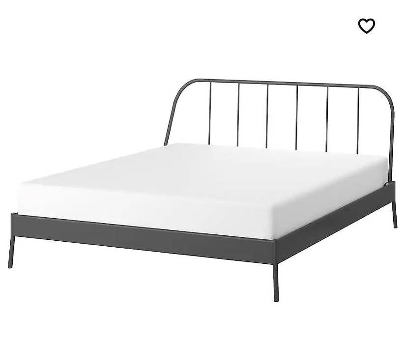 Doppelbett, mit Stahlrahmen mit Lattenrost, 160X200