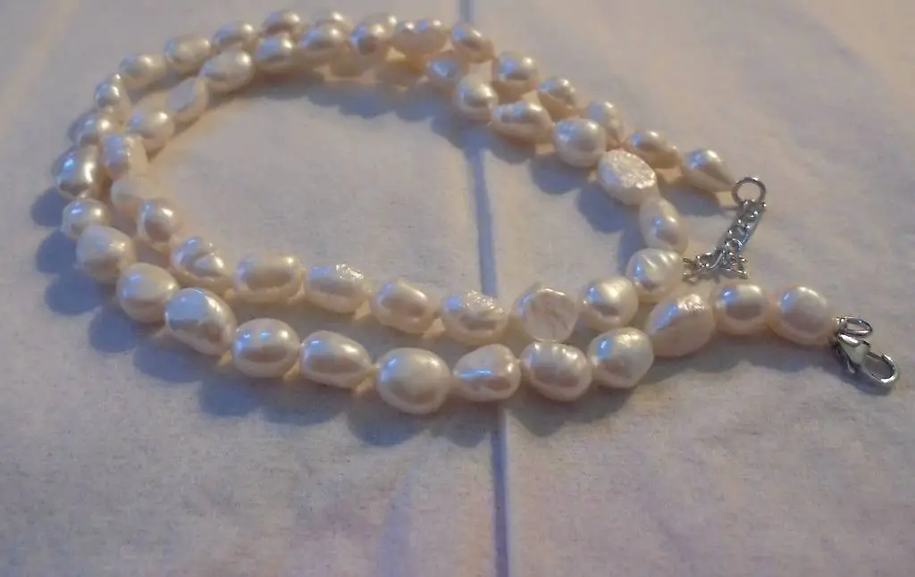 Echtschmuck: Kette Süsswasserzuchtperlen, Länge 45cm