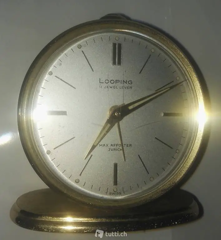 Looping Wecker mechanisch Max Affolter Zürich Swiss Made RAR